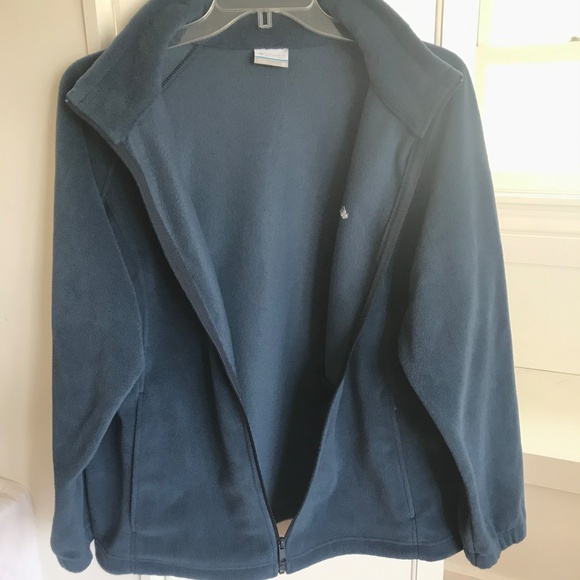 COLUMBIA Fleece Jacket Full Zip Front Coat Blue Green Women’s Plus Size 2X - Picture 3 of 16